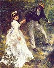 Pierre Auguste Renoir Canvas Paintings - La Promenade
